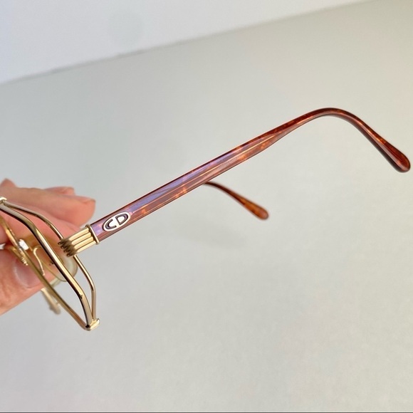 Vintage Christian Dior Eyeglass Frames Retro 60s 70s Gold Glasses Tortoise Shell main image 7